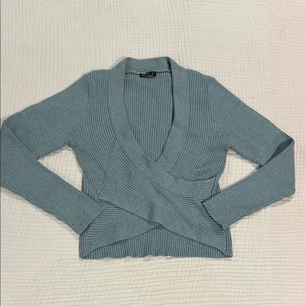 MOTF Light Blue V-Neck Sweater